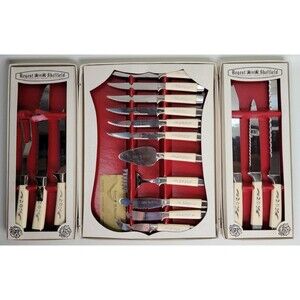 Vintage Regent Sheffield 17 Piece Cutlery Treasure Chest‎ Knife Set England